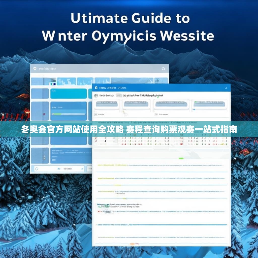 冬奥会官方网站使用全攻略 赛程查询购票观赛一站式指南 冬奥会官方网站使用全攻略 赛程查询购票观赛一站式指南
